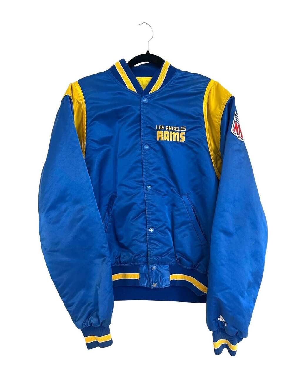 Starter Los Angeles Rams Satin Varsity Jacket Size L Vintage